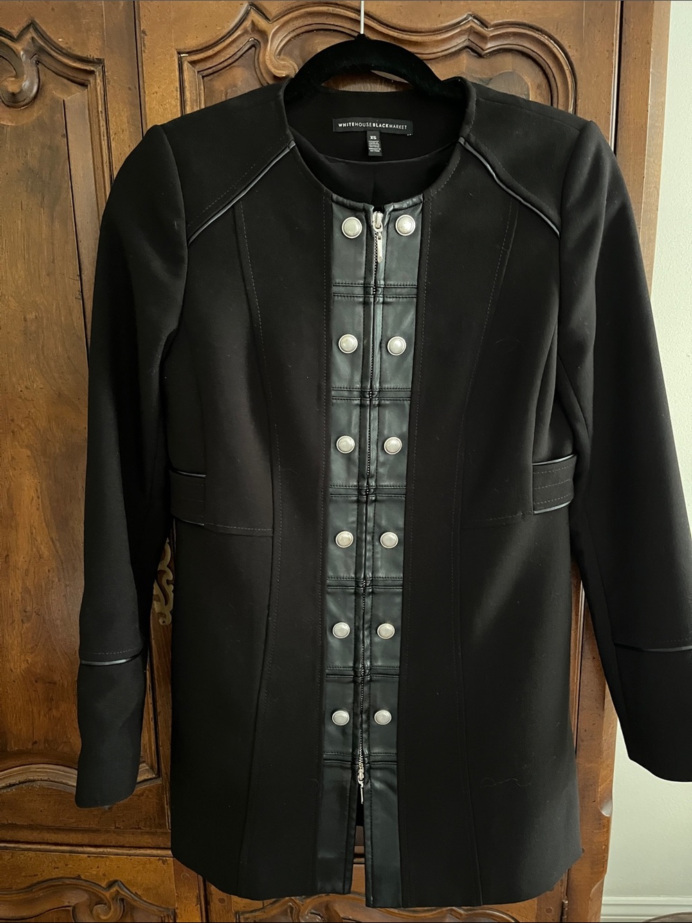 White House Black Market Black Military-Inspired Blazer